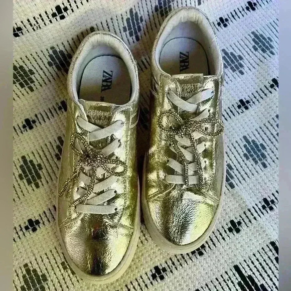 Silver Women's Sneakers - Picture 3 of 7
